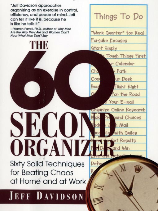 Title details for The 60 Second Organizer by Jeff Davidson - Wait list